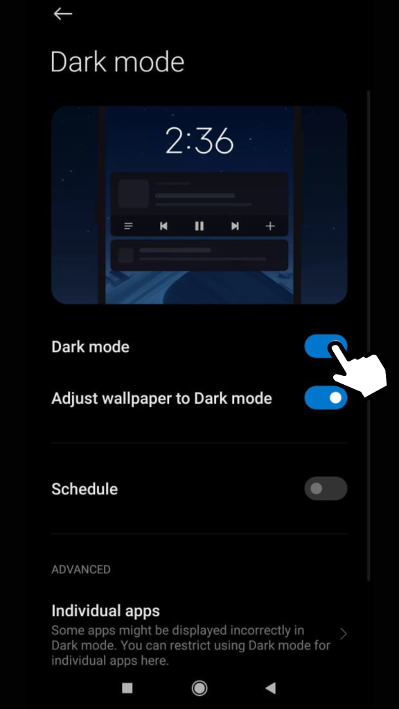 Enable Dark Mode