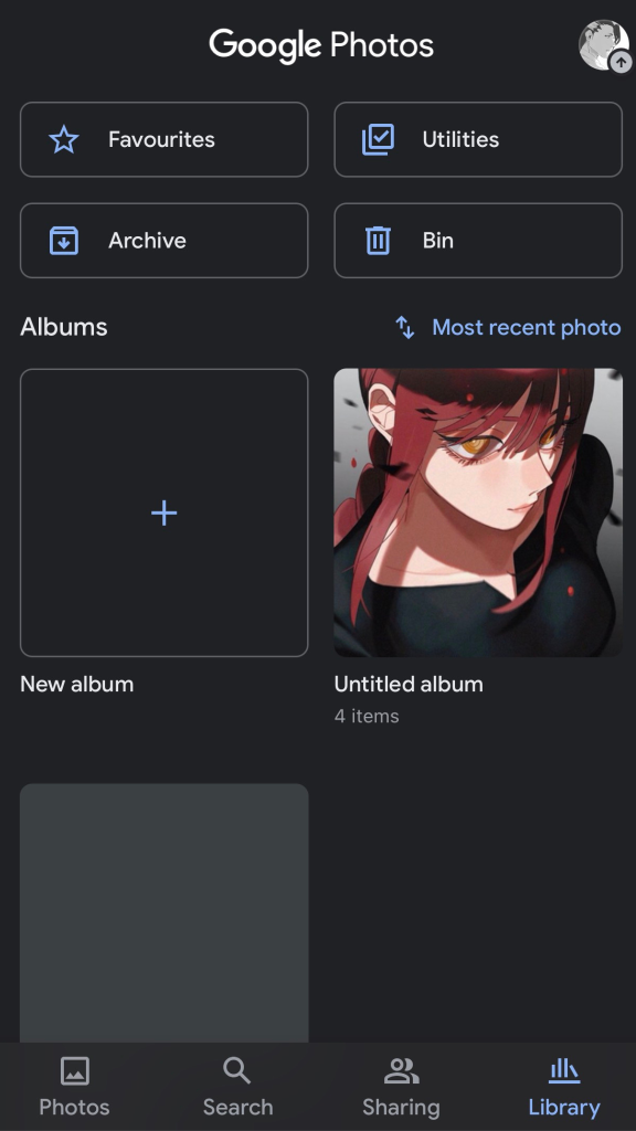 Dark Mode on Google Photos