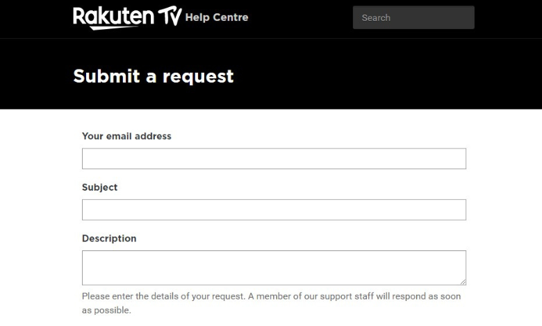 Enter your email address in the required field to delete Rakuten account