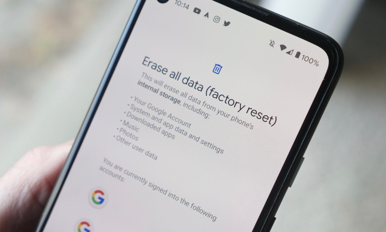 Factory reset your Android device