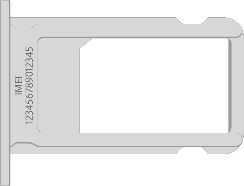 IMEI number on your iPhone's SIM tray