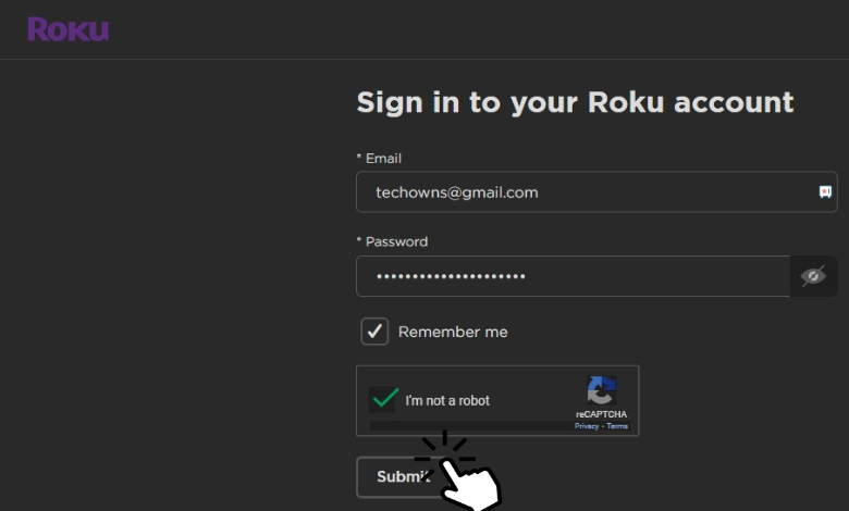 Sig in to your Roku account