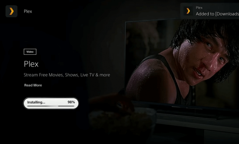 Plex installing on PS5
