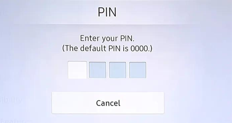 Enter the PIN