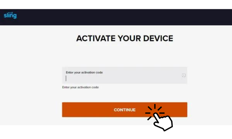 Enter the activation code and hit Continue