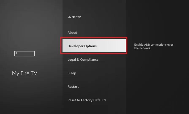 Click Developer options