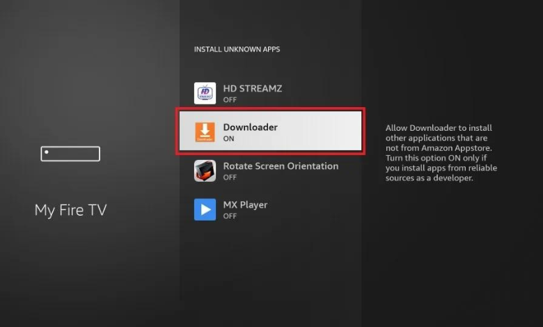 Turn on Downloader  to update Kodi on Firestick