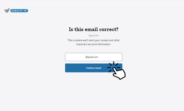 Click Confirm Email