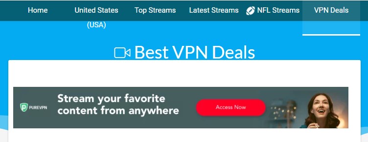 VPN Streams on 123TV