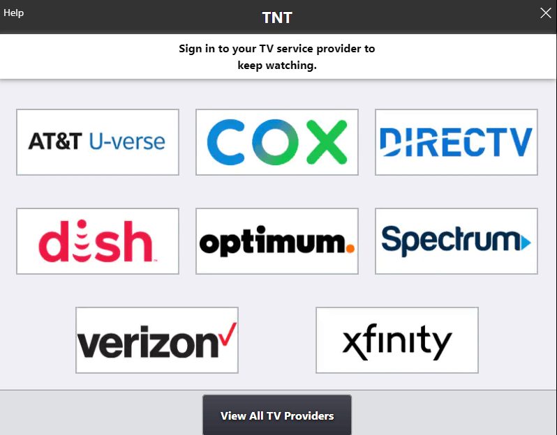 Choose your TV provider