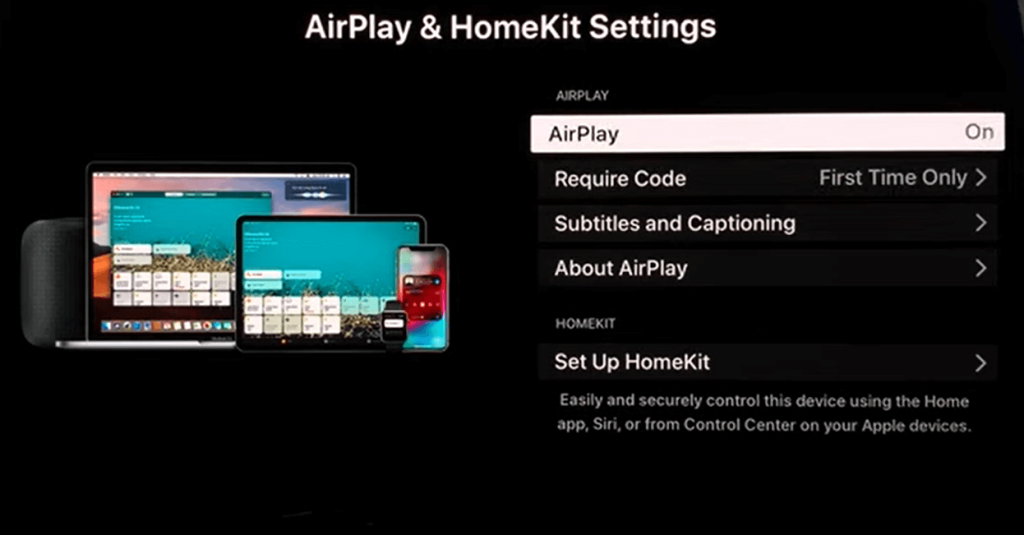 Turn on AirPlay on LG TV