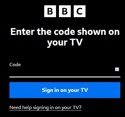 Click Sign in on your TV
