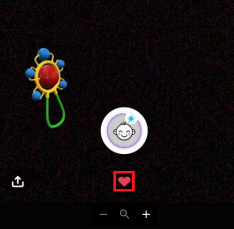 Click Heart icon