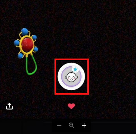 Click the baby filter shutter icon