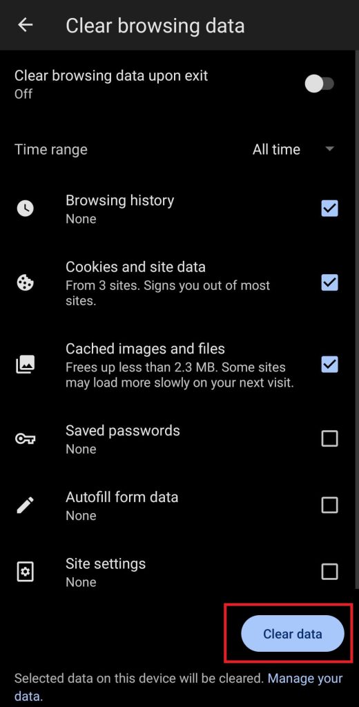 Clear Microsoft Edge Cache on Android and iPhone
