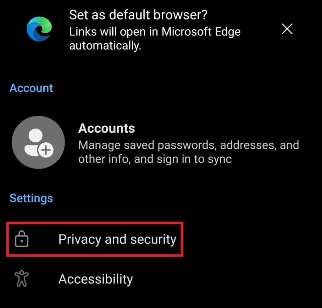 Choose Privacy and security
