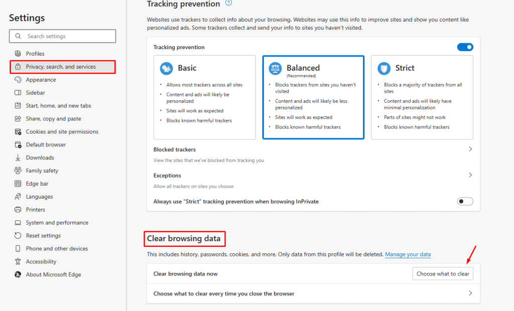 Clear Microsoft Edge Cache on Windows and Mac