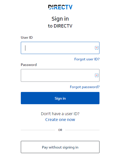 Create an account on DirecTV