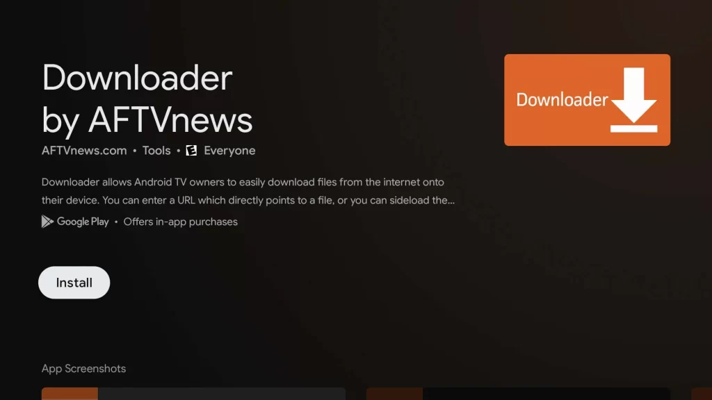 Install Downloader on Android TV