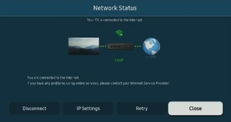 Network Status page to fix the Disney Plus black screen