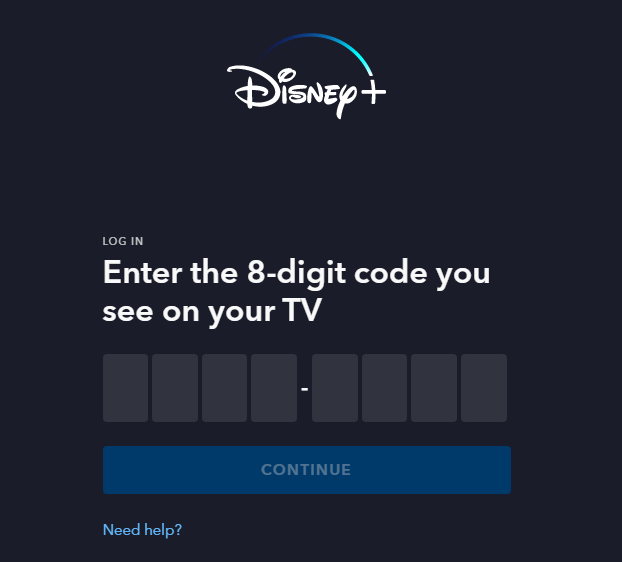 Enter 8-digit code