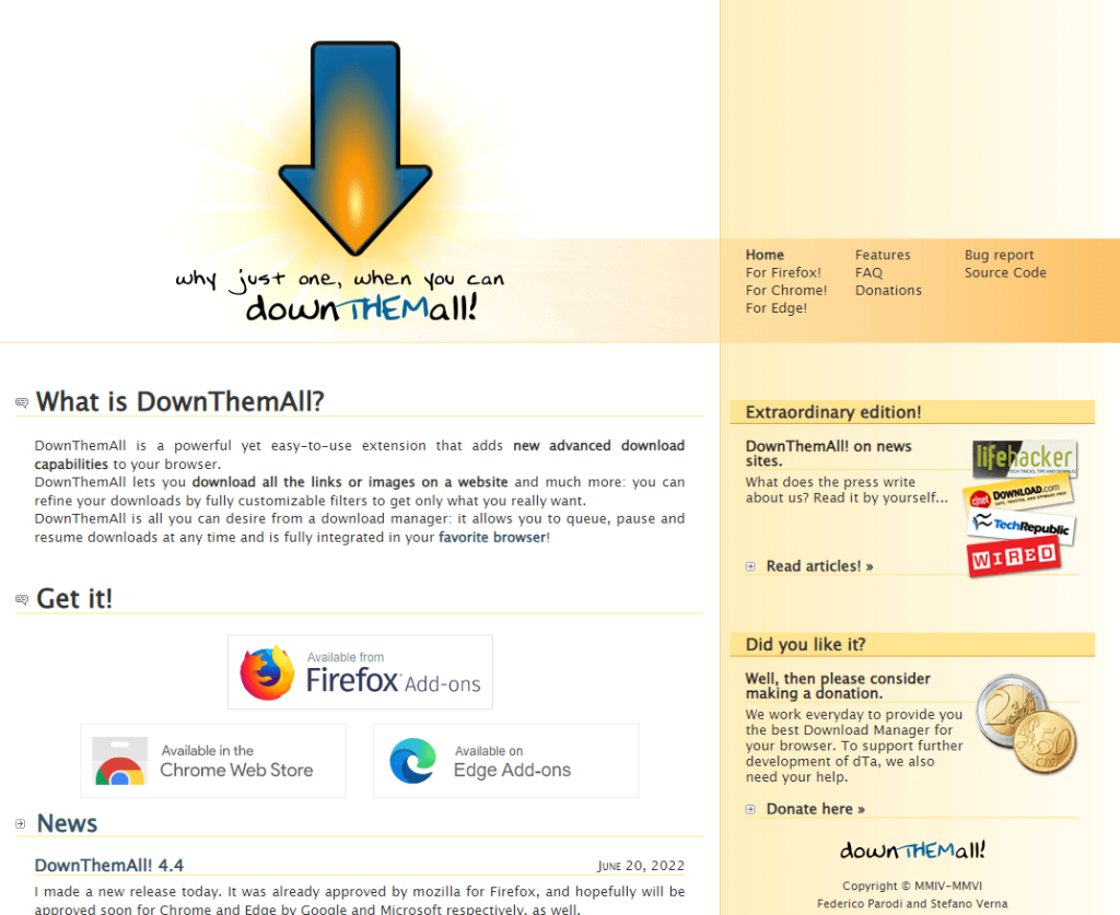 DownThemAll Download Manager for Linux