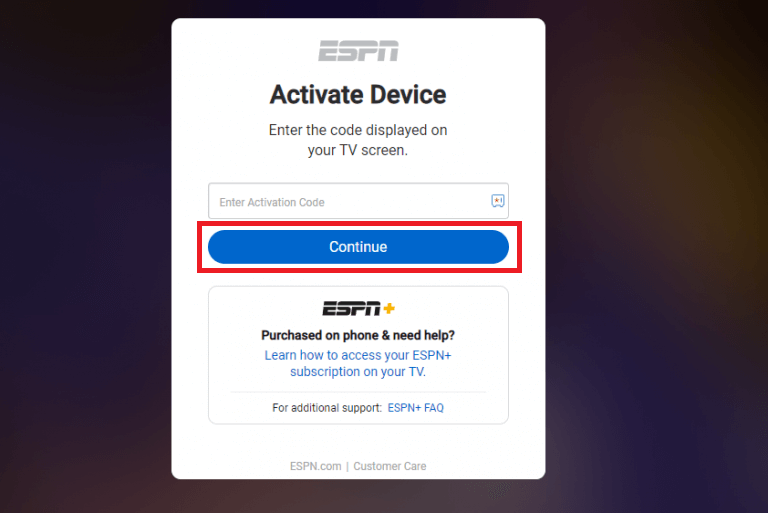 Activate ESPN on PS4