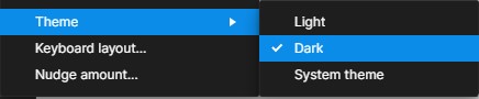 Select Dark under Themes