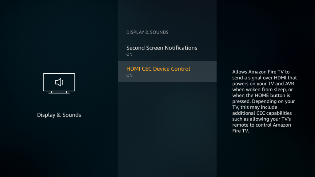HDMI CEC Device Control On