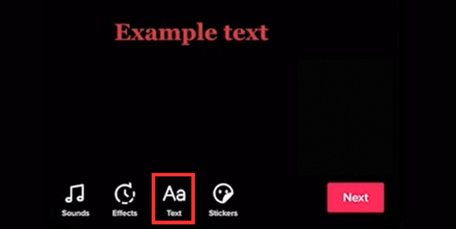 Click Text icon to add text to TikTok videos