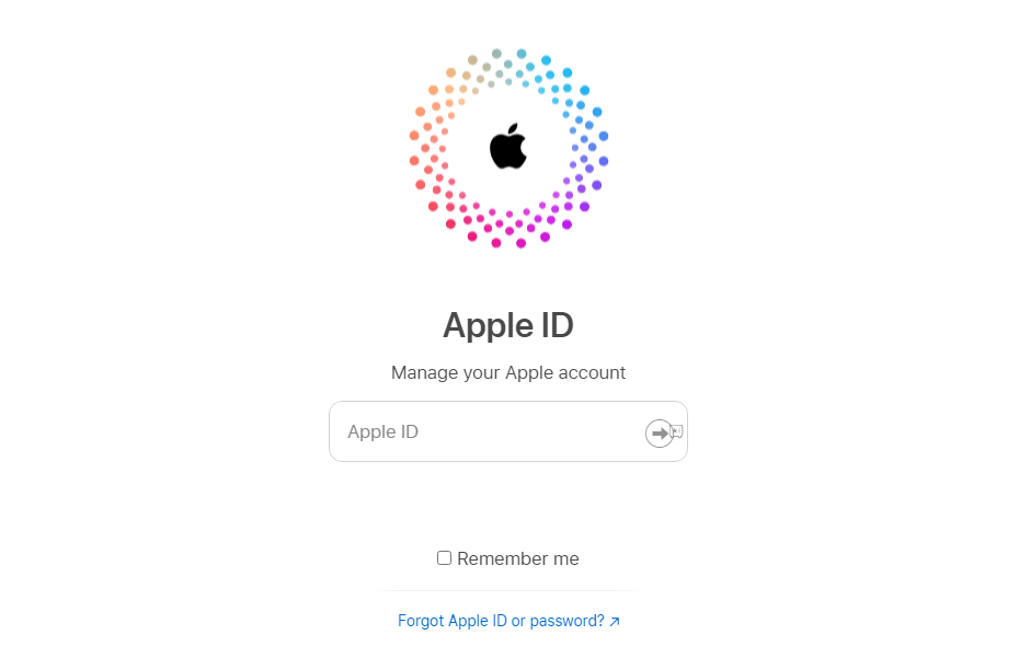 Sign in to Apple ID