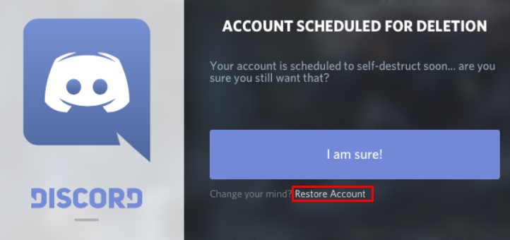 Recovering discord acccount
