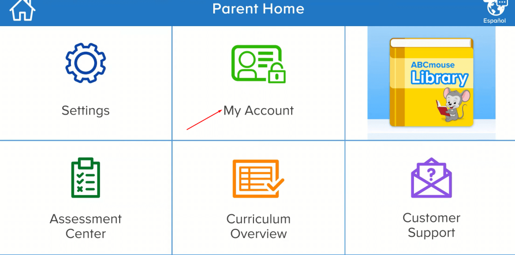 choose the My Account tile