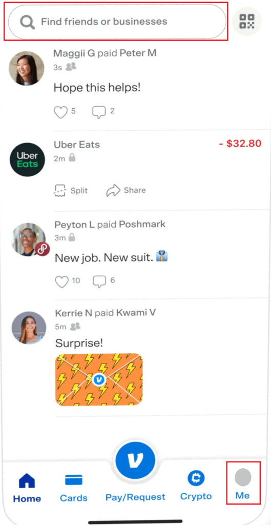 See Your Friends on Venmo on iPhone