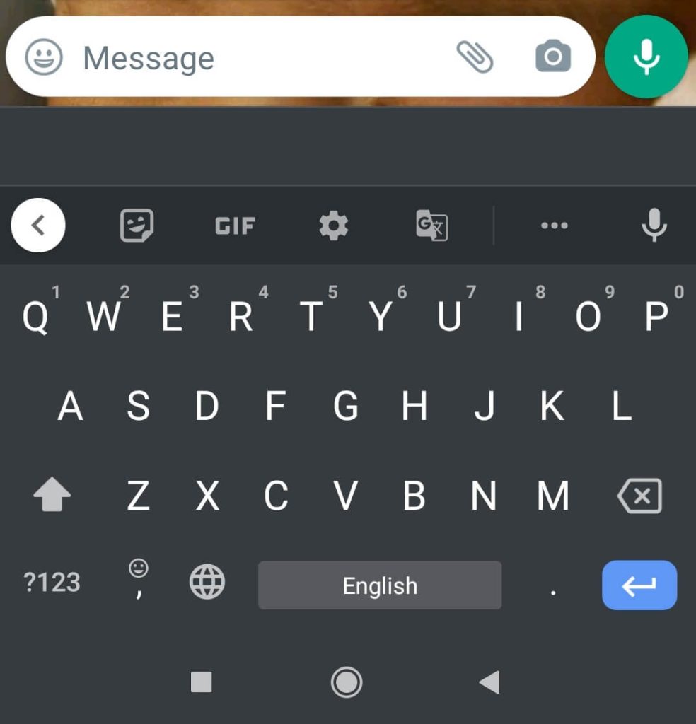 Tap on the typing box and type a message