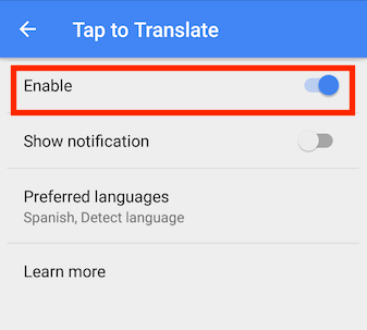 Enable Translate for WhatsApp Messages