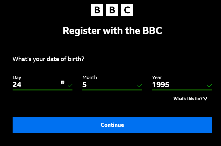 Enter your date of birth