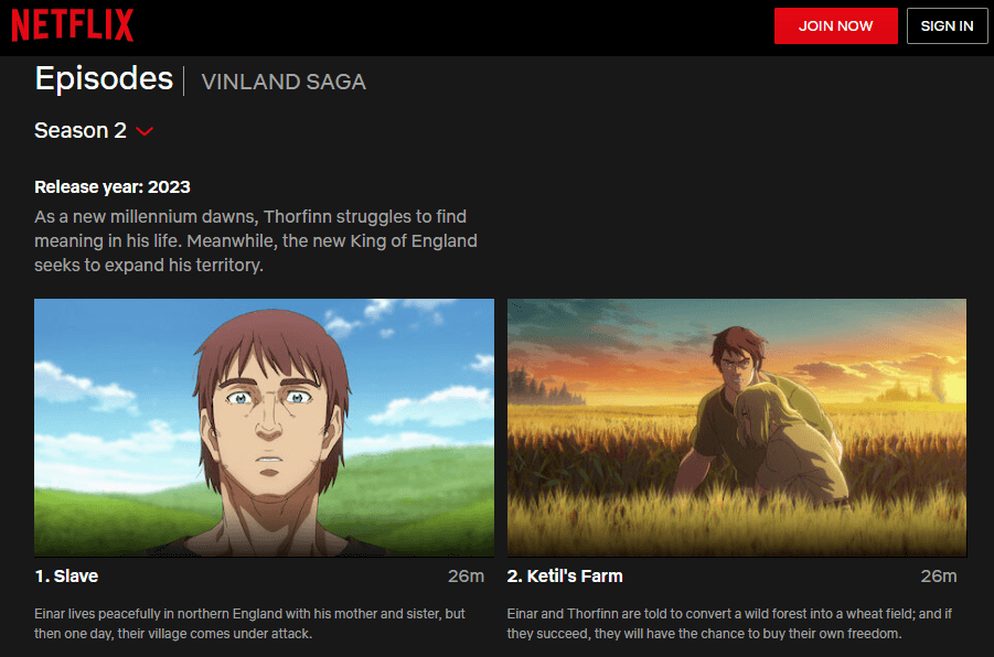 Watch Vinland Saga Season 2 on Netflix