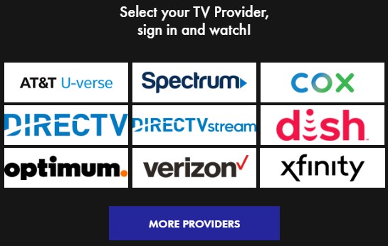 Choose your TV provider