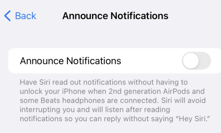 Turn off Announce notifications to Mute notification on AirPods. 