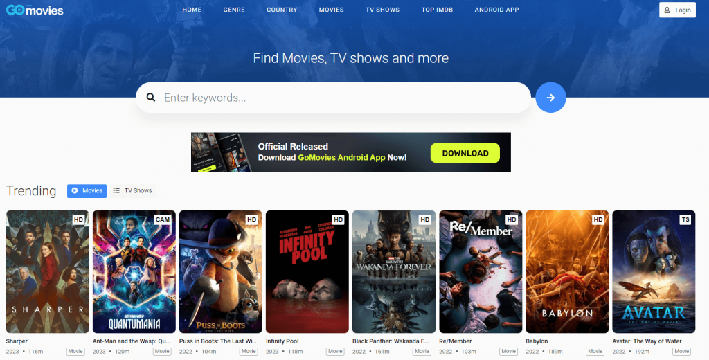 gomovies Best Alternatives for MyFlixer