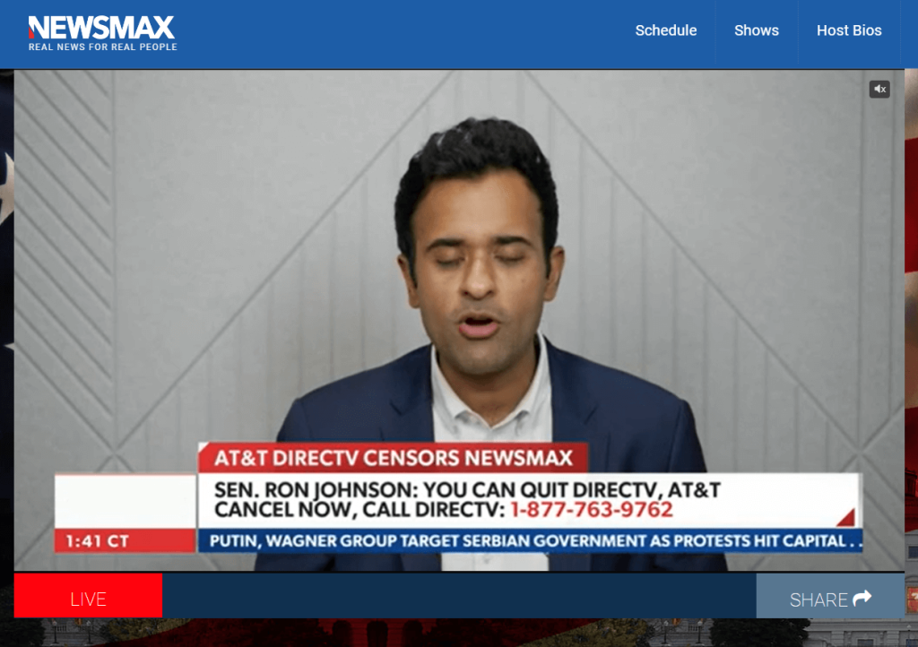 Watch Newsmax on online without Spectrum subscription