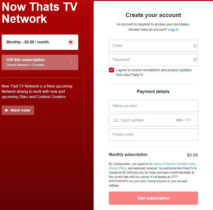 Sign Up For Now Thats TV Account