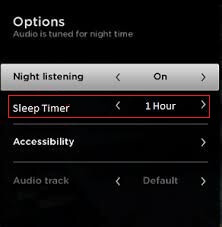 Set Sleep Timer on Roku using Option Menu