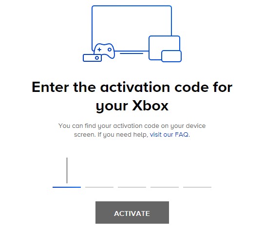 Enter the code and click Activate