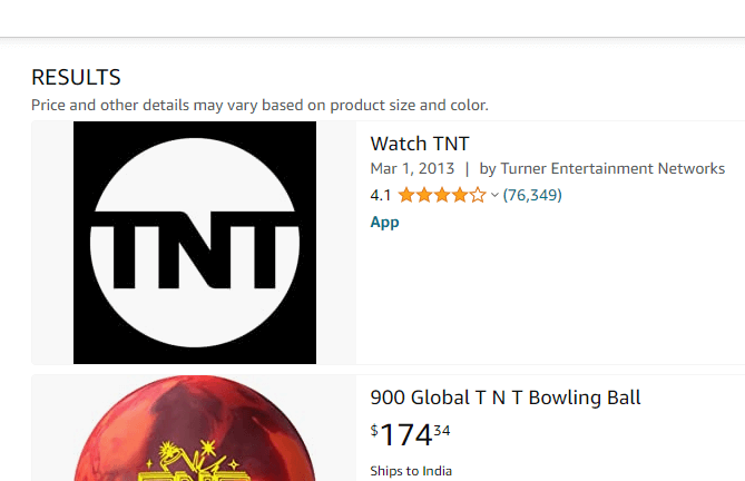Select the TNT app
