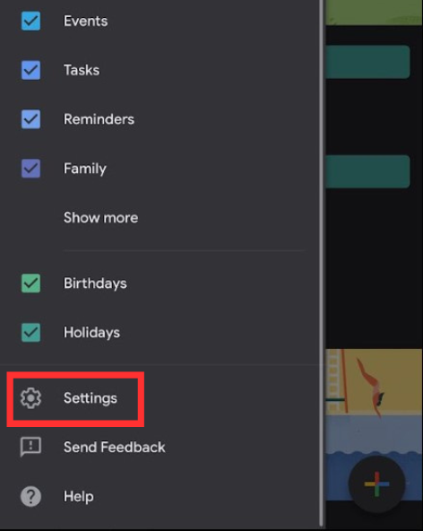 Choose Settings