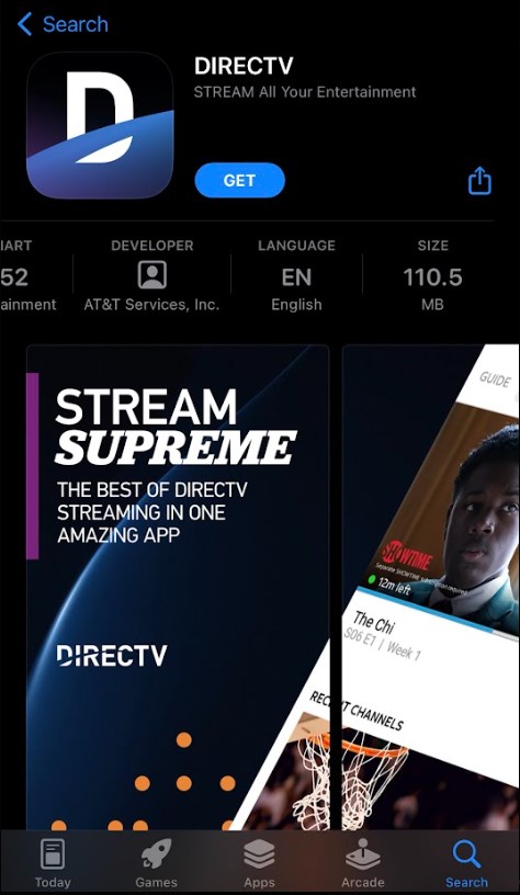 Install DIRECTV app