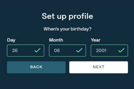 Choose your birth date