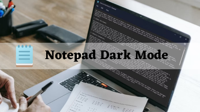 Notepad dark mode